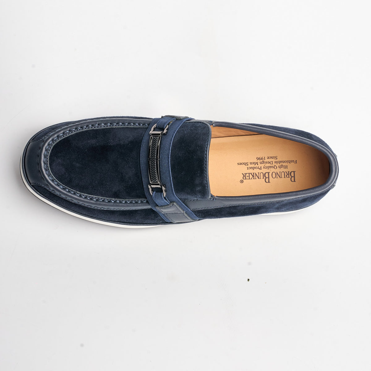 BB-125 Navy - Suede Bit Loafer - Bruno Bunker