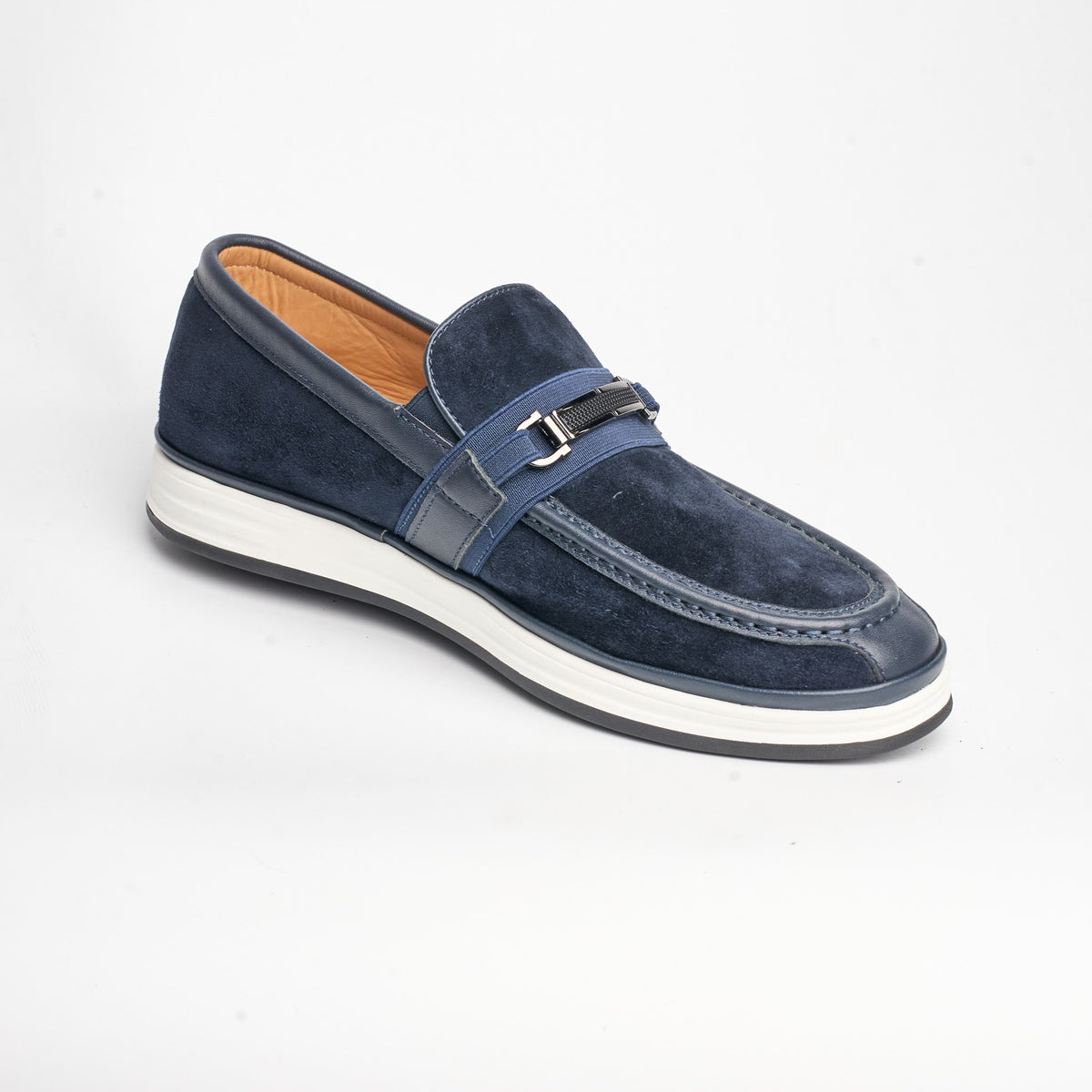 BB-125 Navy - Suede Bit Loafer - Bruno Bunker