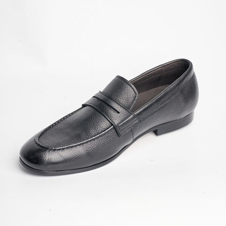 BB-126 Black Leather - Soft Dress Penny Loafer - Bruno Bunker