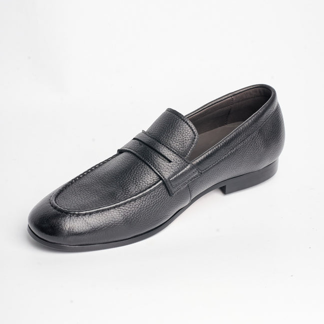 BB-126 Black Leather - Soft Dress Penny Loafer - Bruno Bunker