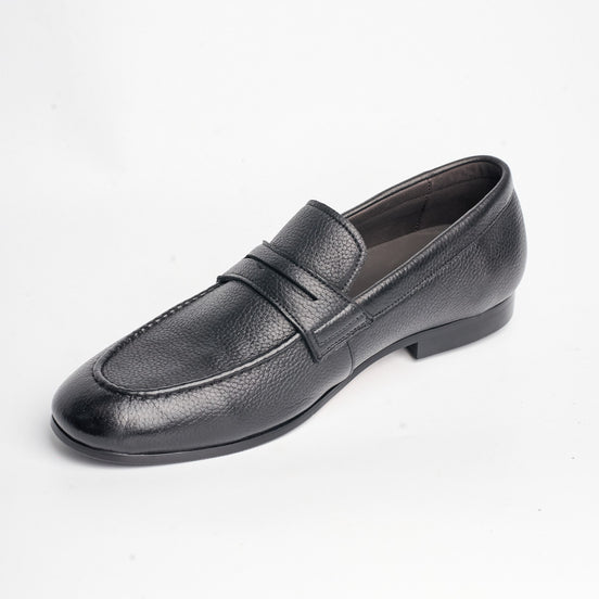 BB-126 Black Leather - Soft Dress Penny Loafer - Bruno Bunker