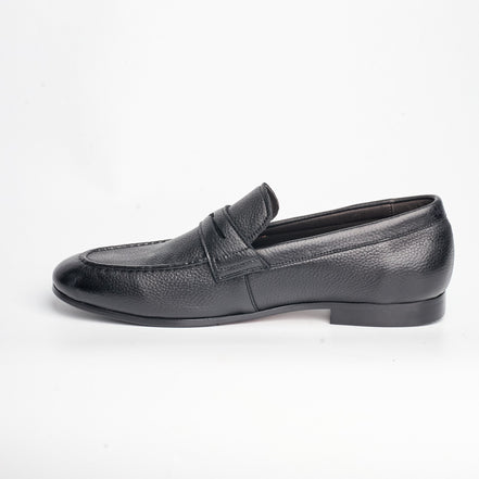 BB-126 Black Leather - Soft Dress Penny Loafer - Bruno Bunker