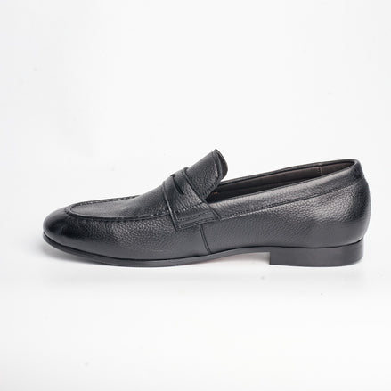 BB-126 Black Leather - Soft Dress Penny Loafer - Bruno Bunker