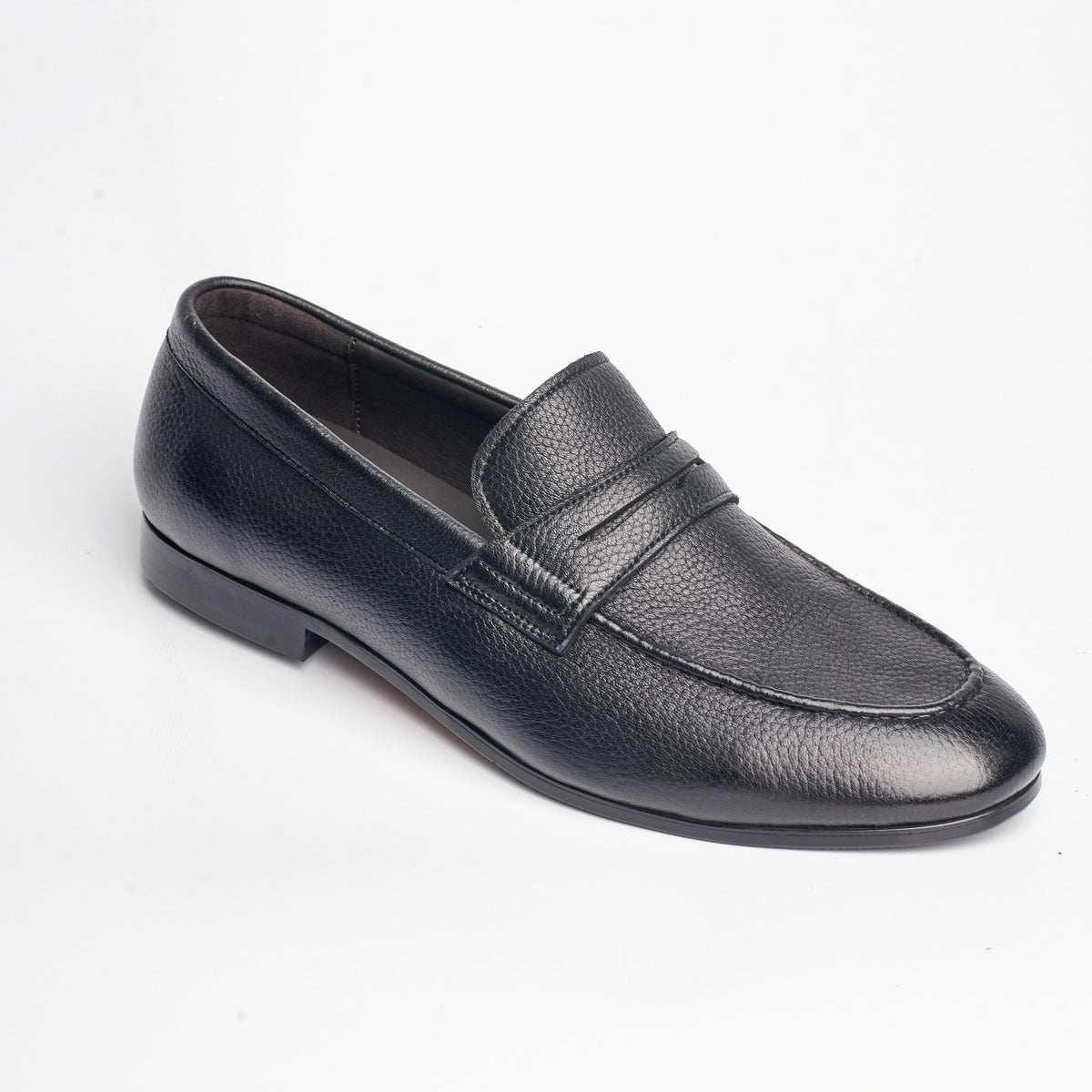 BB-126 Black Leather - Soft Dress Penny Loafer - Bruno Bunker