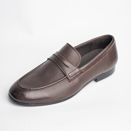 BB-126 Brown Leather - Soft Dress Penny Loafer - Bruno Bunker