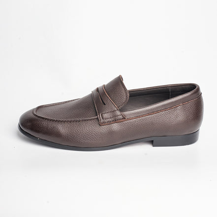 BB-126 Brown Leather - Soft Dress Penny Loafer - Bruno Bunker