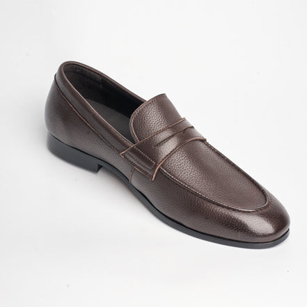 BB-126 Brown Leather - Soft Dress Penny Loafer - Bruno Bunker