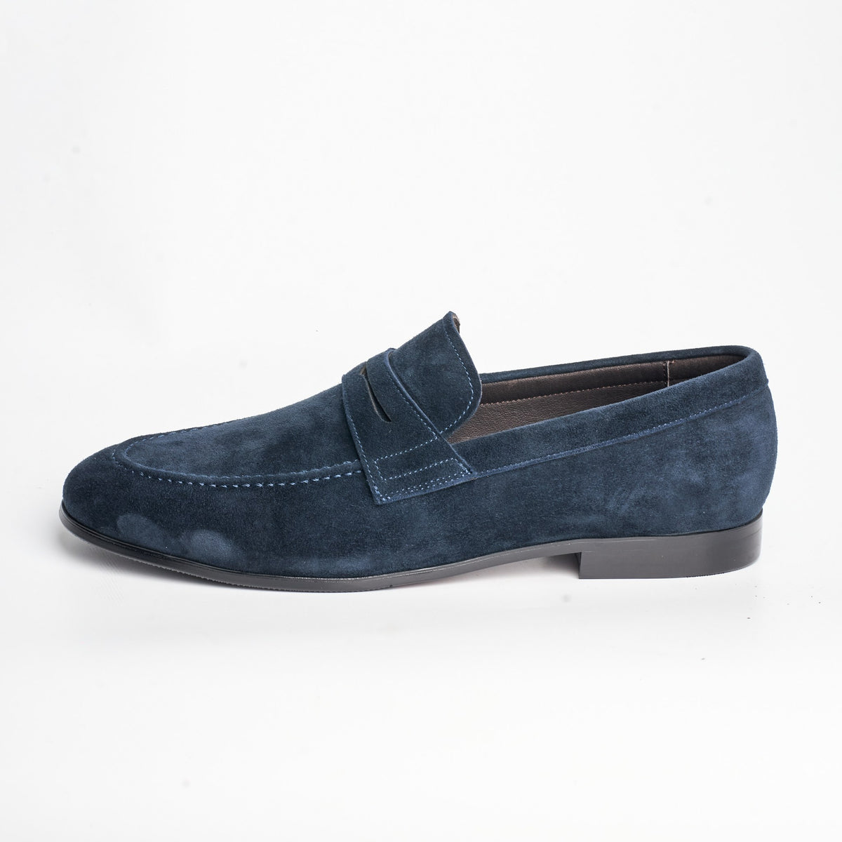 BB-126 Navy Suede - Soft Dress Penny Loafer - Bruno Bunker