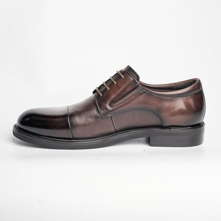 BB-135 Brown - Burnished Cap-Toe Derby - Bruno Bunker
