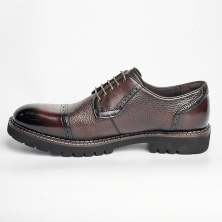 BB-137 Brown - Lug-Sole Brogue Cap-Toe Derby - Bruno Bunker