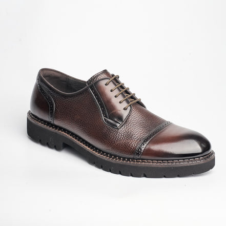 BB-137 Brown - Lug-Sole Brogue Cap-Toe Derby - Bruno Bunker