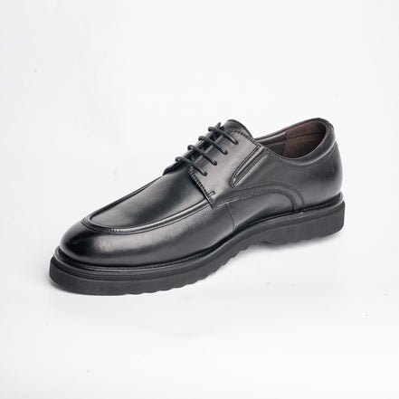 BB-144 Black - Lug-Sole Apron Derby - Bruno Bunker