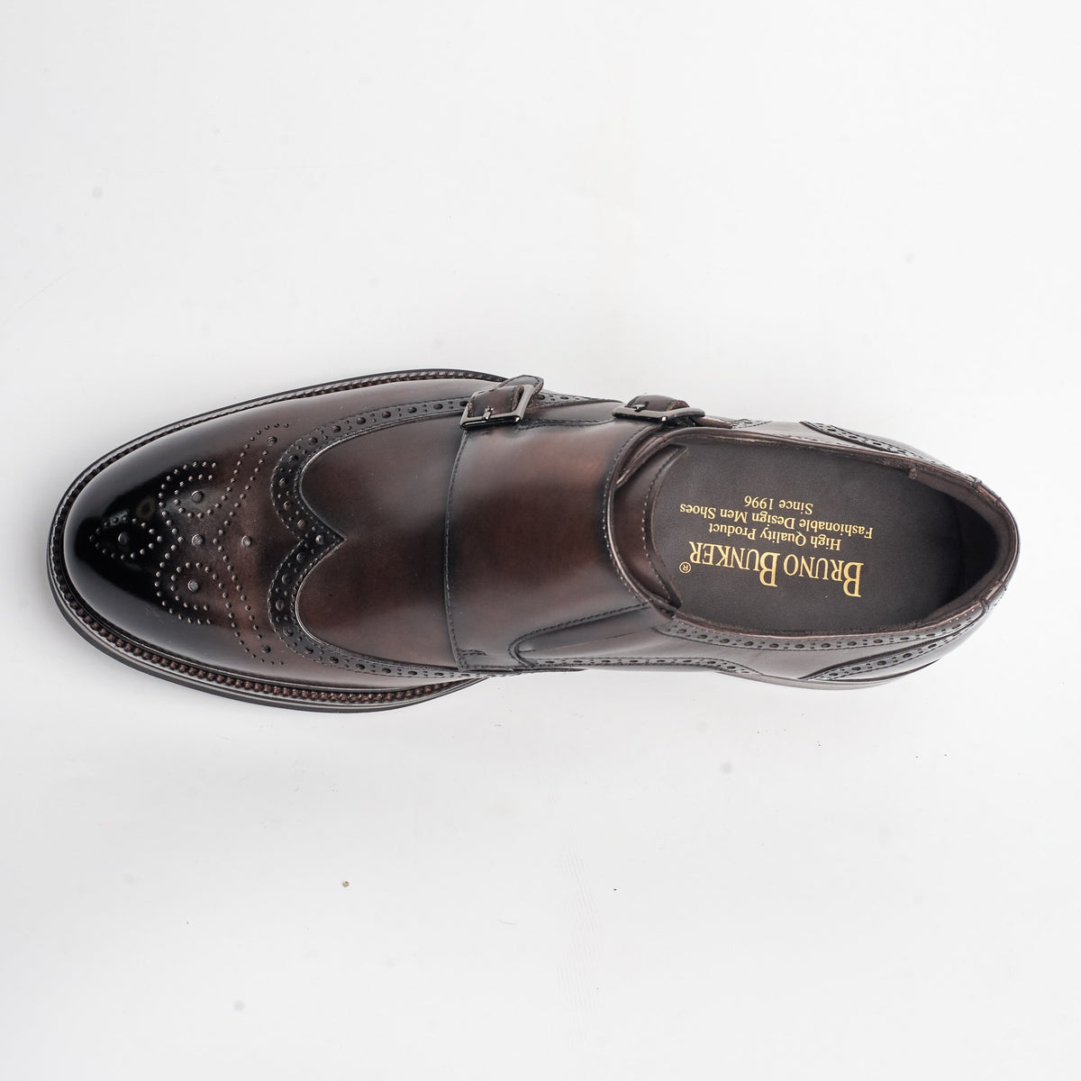 BB-146 Brown - Wingtip Monk Strap - Bruno Bunker