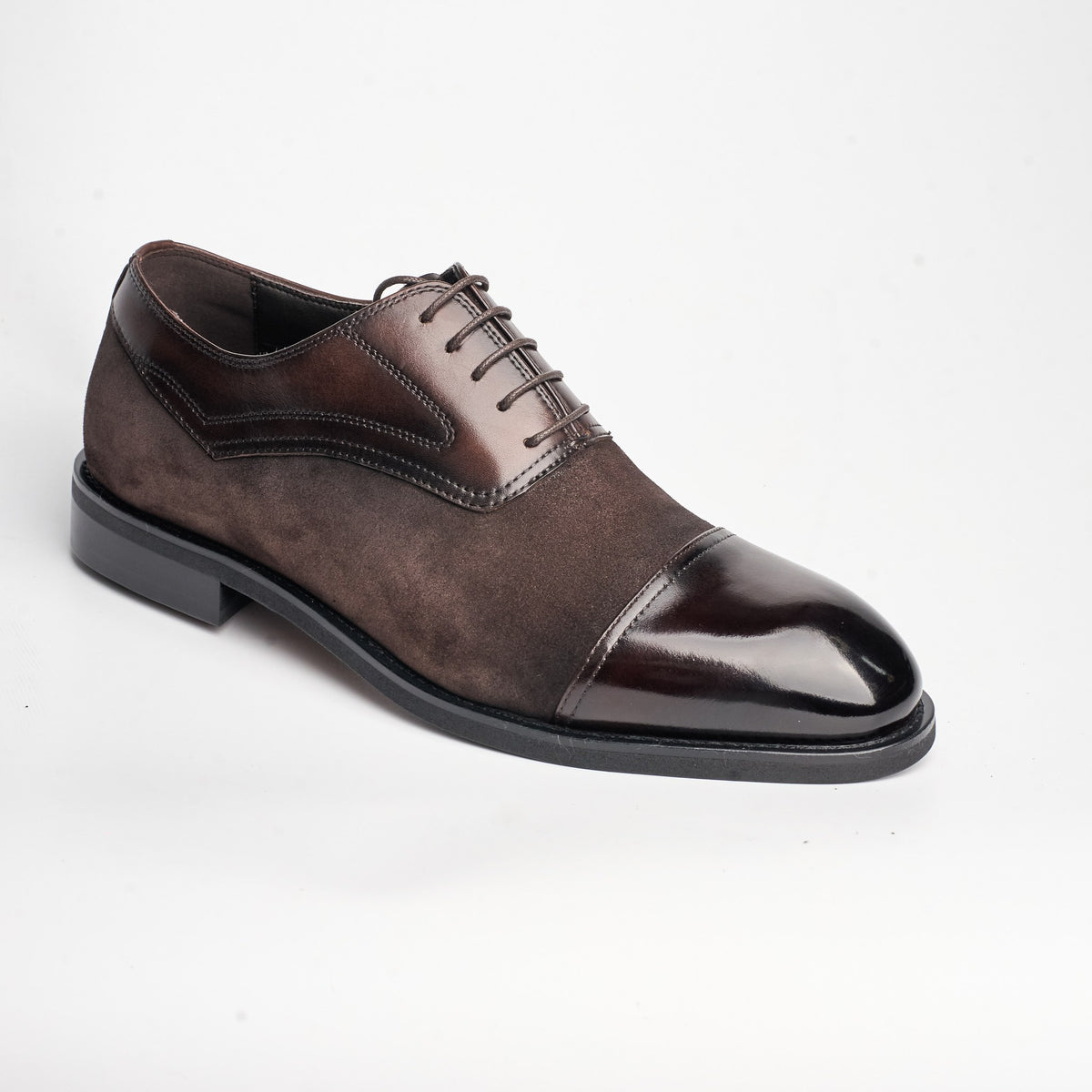 BB-151 Brown - Suede Cap-Toe Oxford - Bruno Bunker