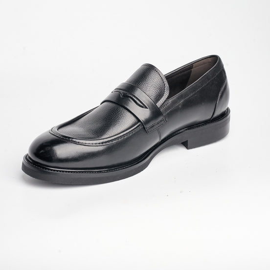 BB-153 Black - Heeled Dress Penny Loafer - Bruno Bunker