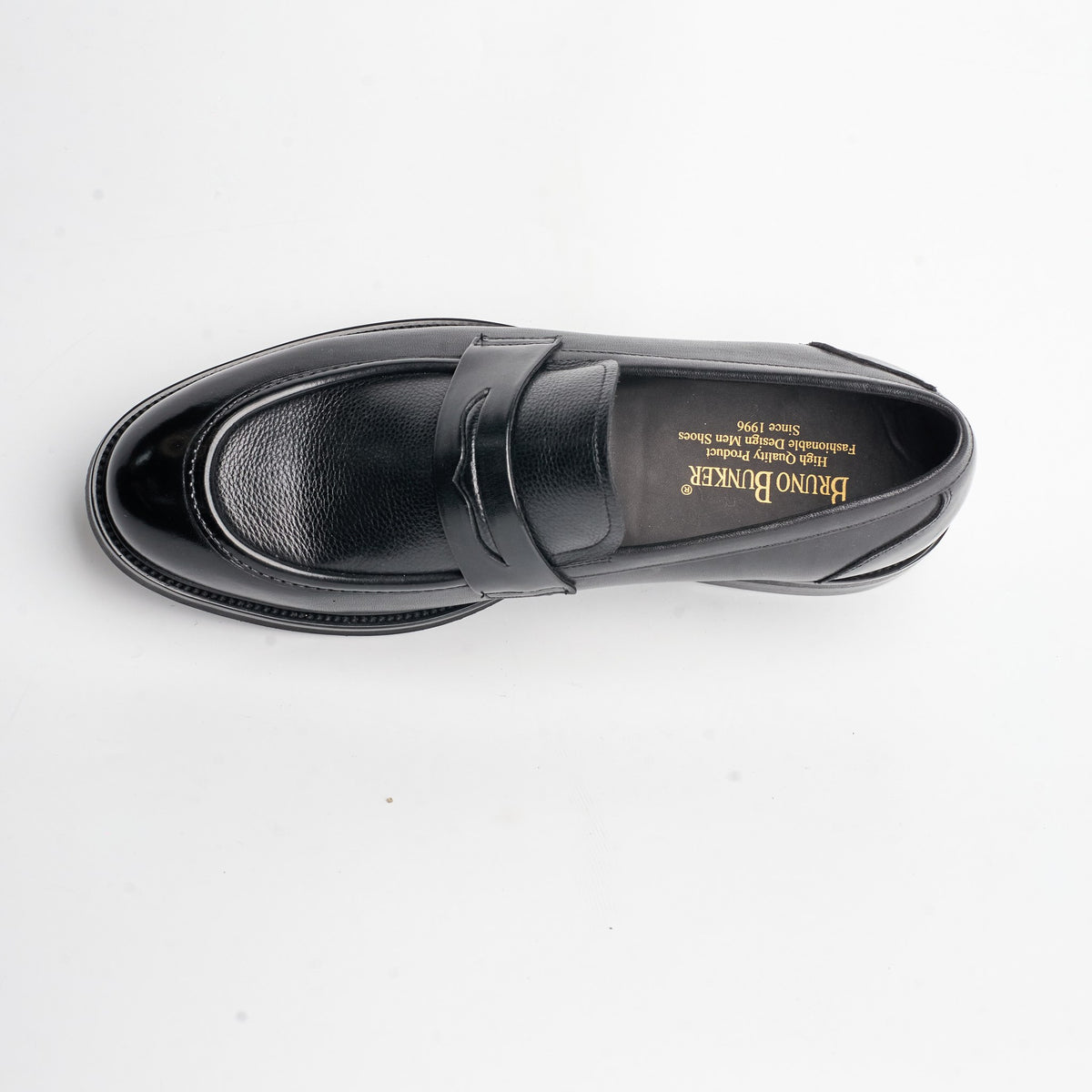 BB-153 Black - Heeled Dress Penny Loafer - Bruno Bunker