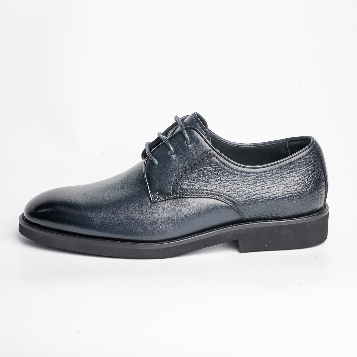 BB-156 Navy - Smooth Plain Derby - Bruno Bunker