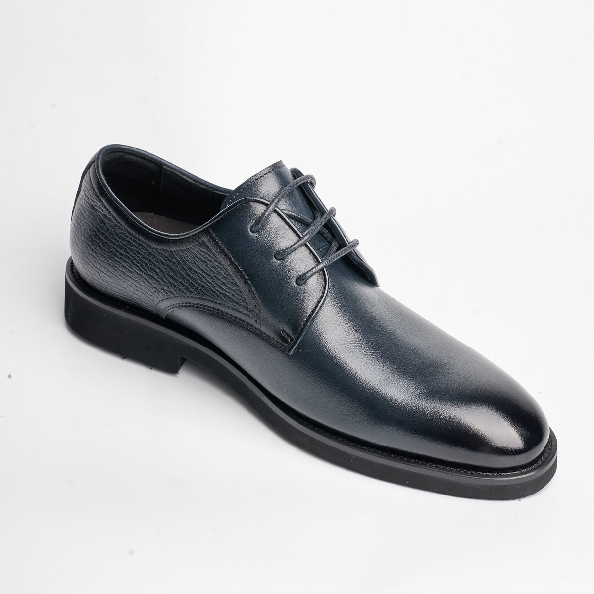 BB-156 Navy - Smooth Plain Derby - Bruno Bunker