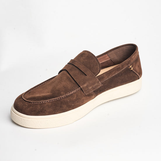 BB-157 Brown - Suede Penny Loafer Sneaker Hybrid - Bruno Bunker