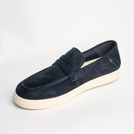 BB-157 Navy - Suede Penny Loafer Sneaker Hybrid - Bruno Bunker