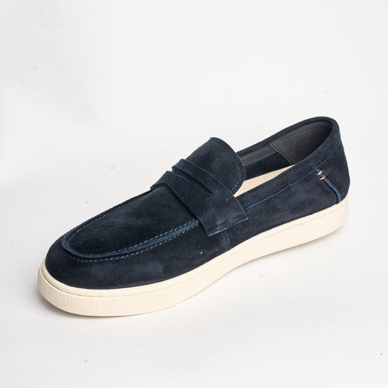 BB-157 Navy - Suede Penny Loafer Sneaker Hybrid - Bruno Bunker