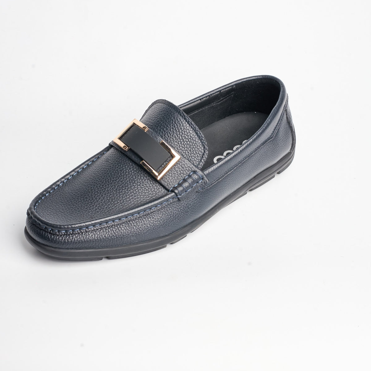 BB-160 Navy - Driving Buckle Loafer - Bruno Bunker