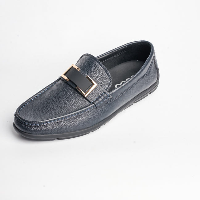 BB-160 Navy - Driving Buckle Loafer - Bruno Bunker