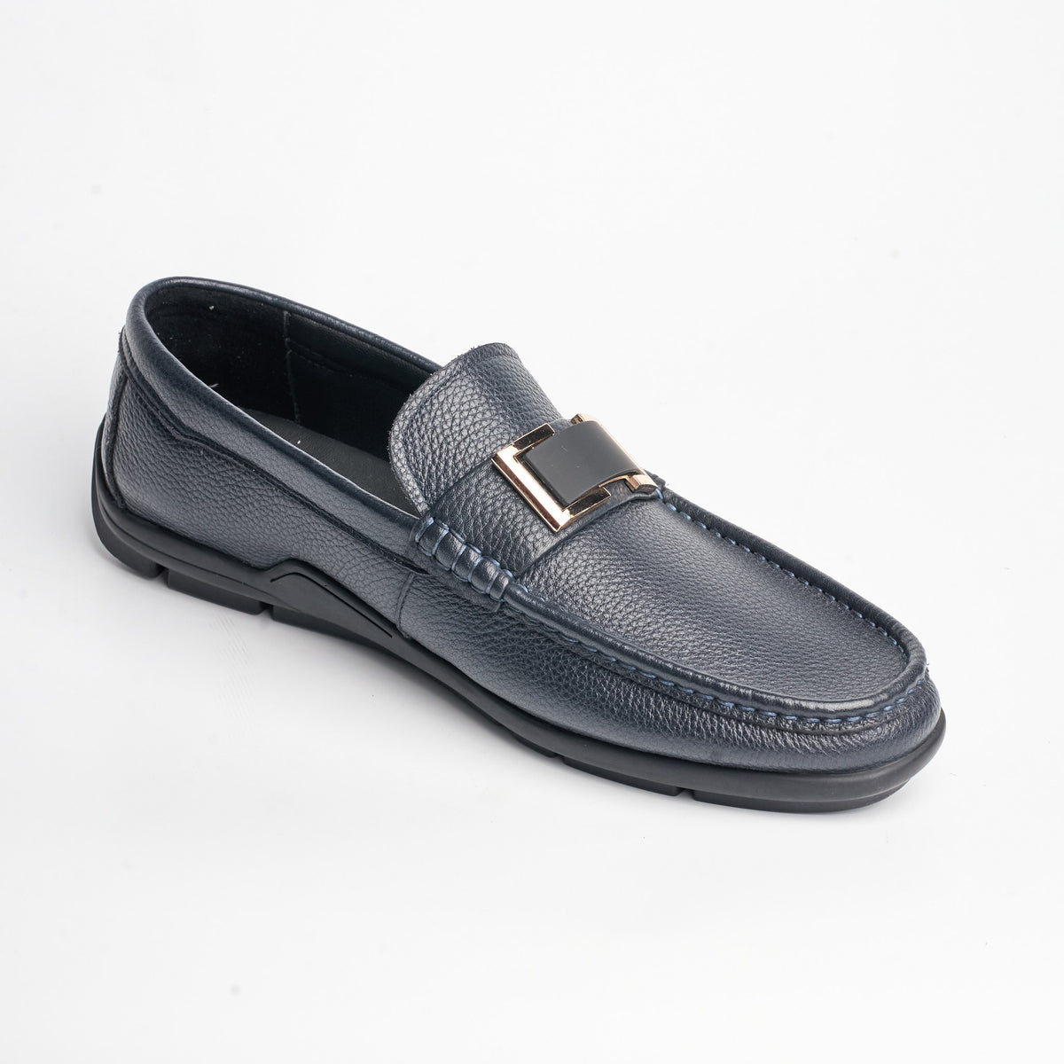 BB-160 Navy - Driving Buckle Loafer - Bruno Bunker