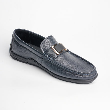 BB-160 Navy - Driving Buckle Loafer - Bruno Bunker