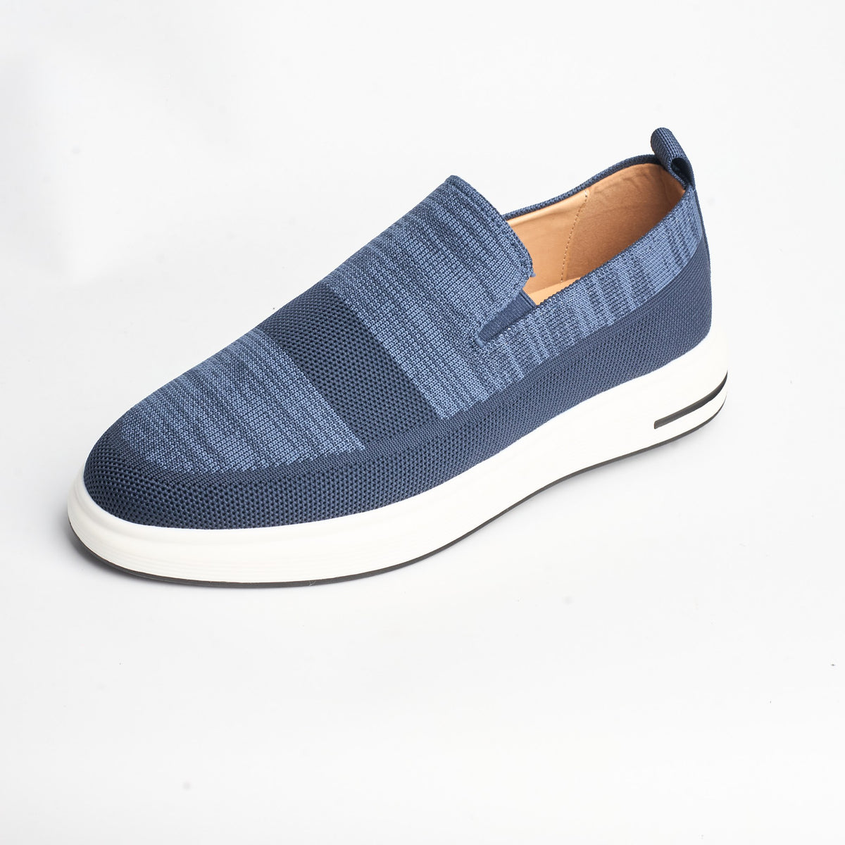 BB-162 Navy - Knit Slip-On Stripe Sneaker - Bruno Bunker
