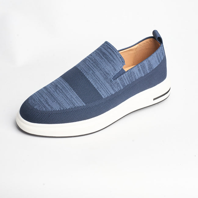 BB-162 Navy - Knit Slip-On Stripe Sneaker - Bruno Bunker
