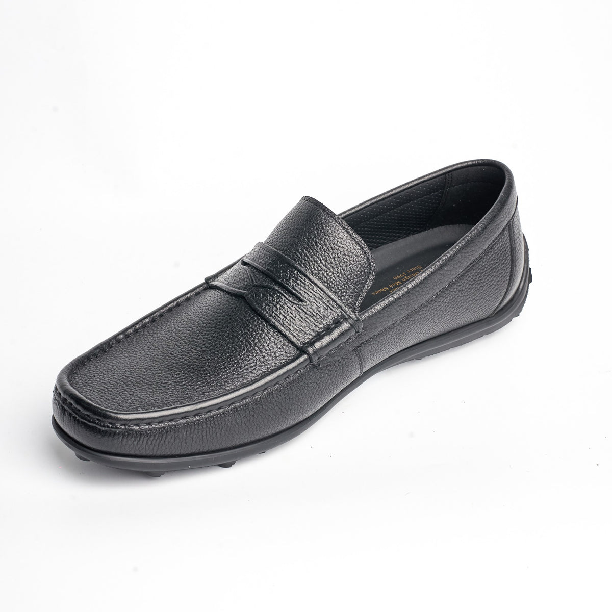 BB-164 Black - Driving Penny Loafer, Heel Pods - Bruno Bunker