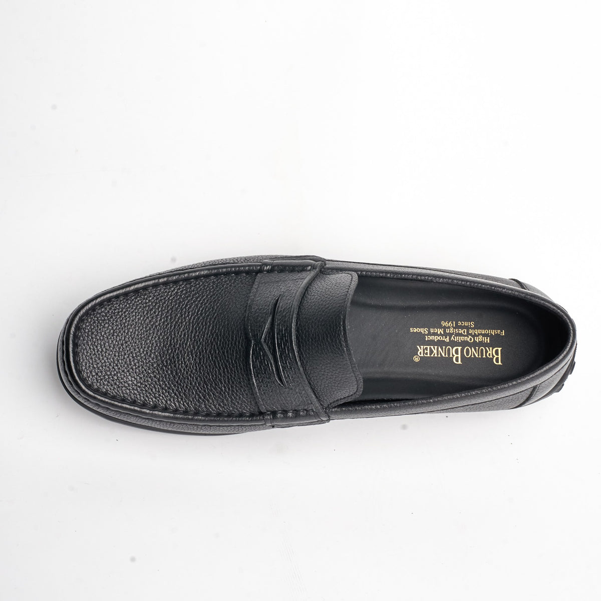 BB-164 Black - Driving Penny Loafer, Heel Pods - Bruno Bunker