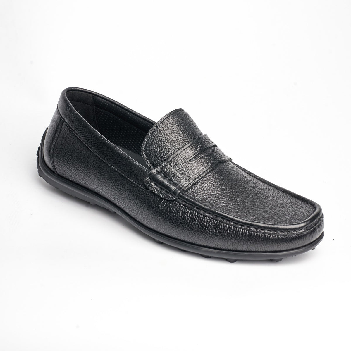 BB-164 Black - Driving Penny Loafer, Heel Pods - Bruno Bunker