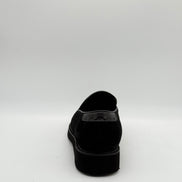 Black Suede & Leather Slip-On Loafer