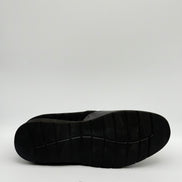 Black Suede & Leather Slip-On Loafer