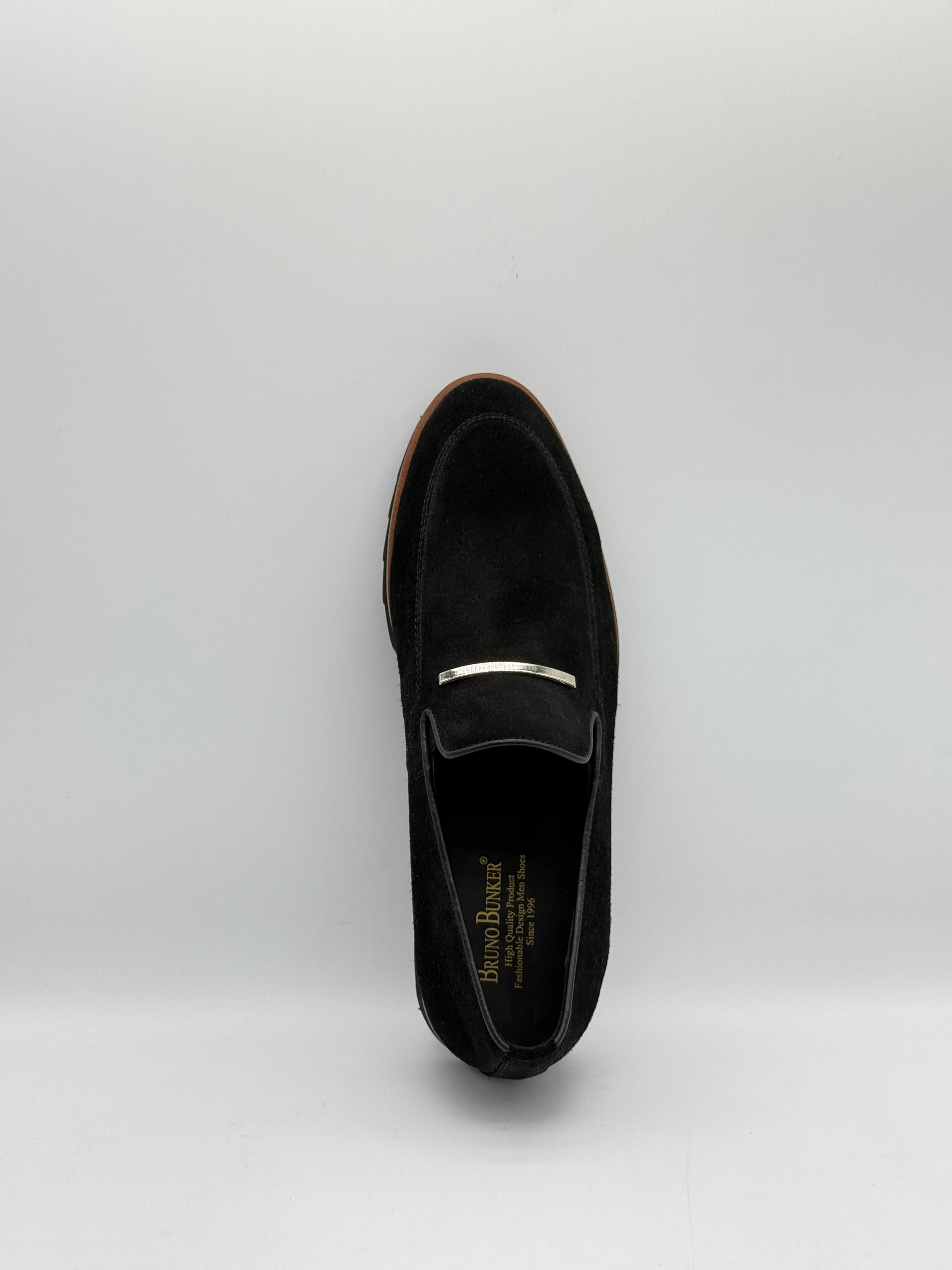 Cowskin Suede Bar Loafer
