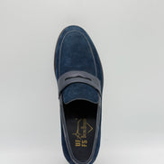 Cowskin Suede & Leather Penny Loafer