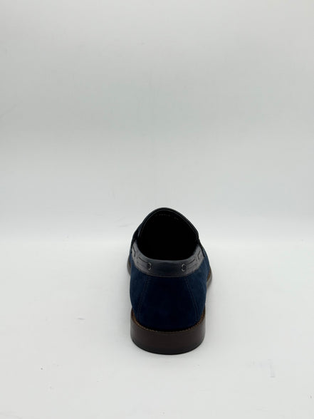 Cowskin Suede & Leather Penny Loafer