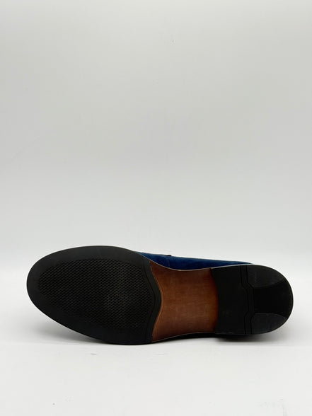 Cowskin Suede & Leather Penny Loafer