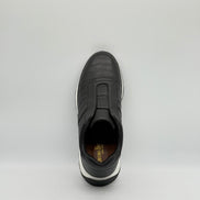 Croc-Embossed Leather Runner Sneaker