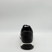 Laced Croc-Embossed Leather Runner Sneaker