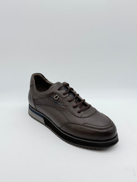 Cross-Grain Leather Derby Sneaker