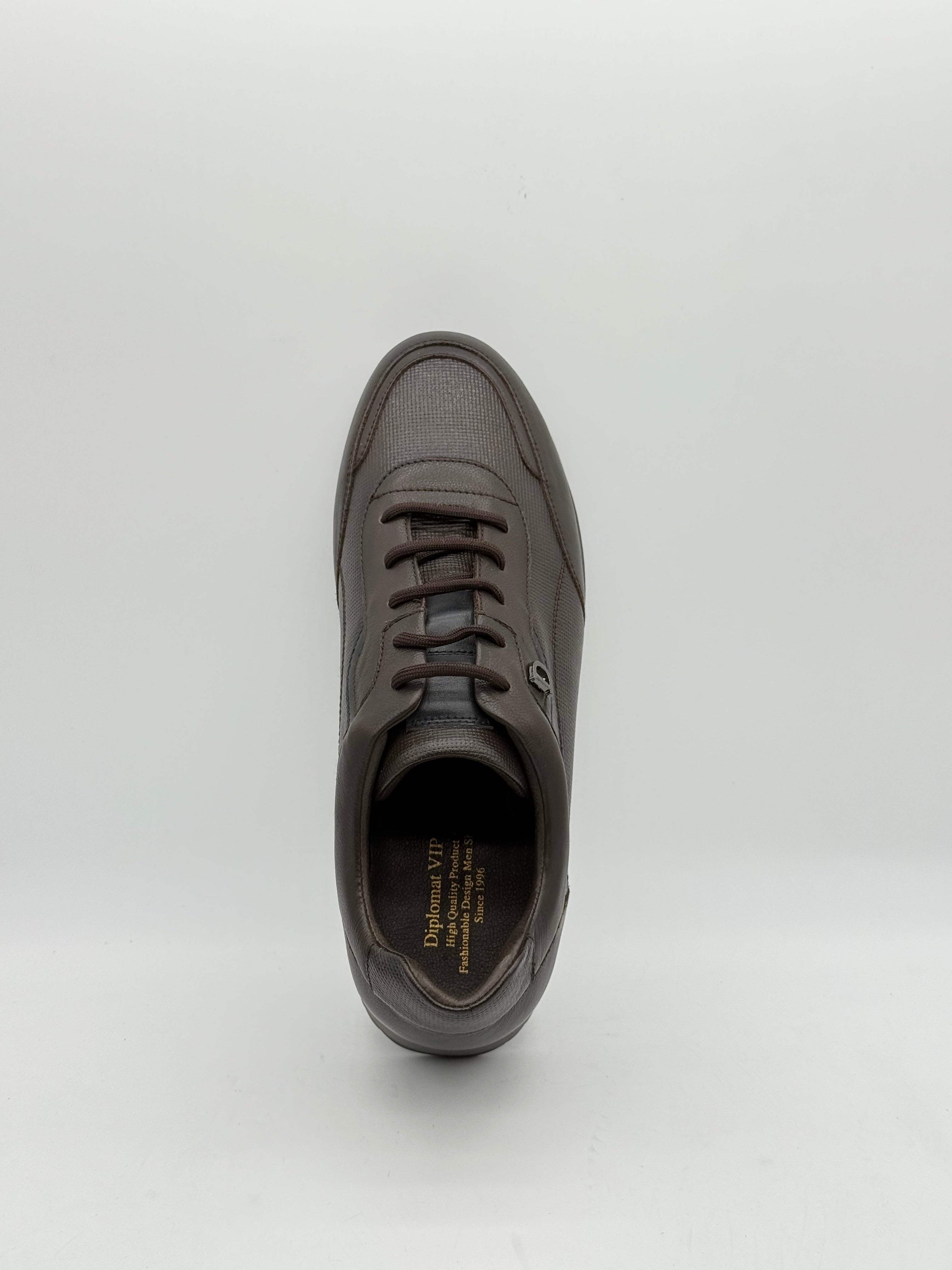 Cross-Grain Leather Derby Sneaker