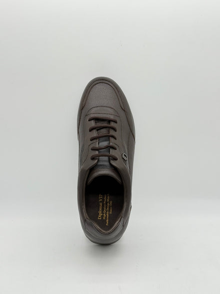 Cross-Grain Leather Derby Sneaker