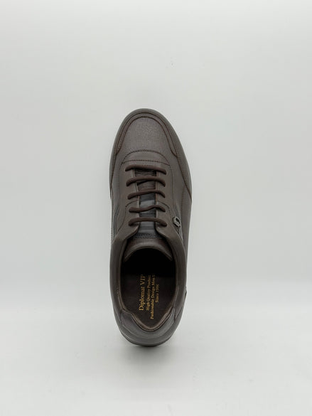 Cross-Grain Leather Derby Sneaker