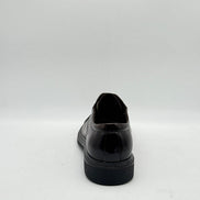 Dark Brown Cap-Toe Derby with Patent Toe
