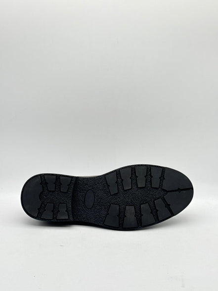 Dark Brown Cap-Toe Derby with Patent Toe