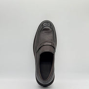 Dark Brown Leather Penny Loafer with Lug Sole