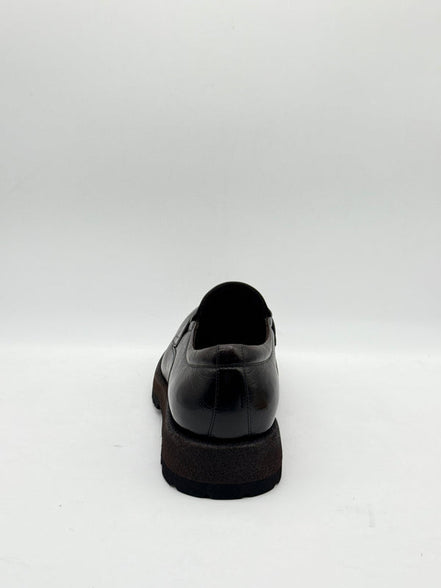 Dark Brown Leather Penny Loafer with Lug Sole